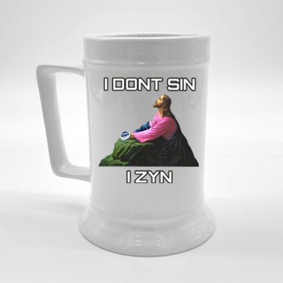 I Dont Sin I Zyn Beer Stein