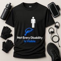 Invisible Disability Stick Figure With Wheelchair Shadow Performance Shirt