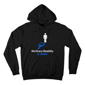 Invisible Disability Stick Figure With Wheelchair Shadow Hoodie