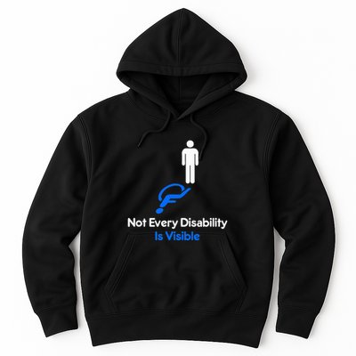 Invisible Disability Stick Figure With Wheelchair Shadow Hoodie