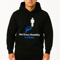 Invisible Disability Stick Figure With Wheelchair Shadow Hoodie