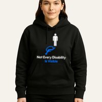 Invisible Disability Stick Figure With Wheelchair Shadow Hoodie
