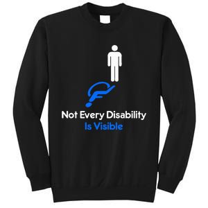 Invisible Disability Stick Figure With Wheelchair Shadow Sweatshirt