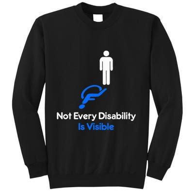 Invisible Disability Stick Figure With Wheelchair Shadow Sweatshirt
