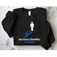 Invisible Disability Stick Figure With Wheelchair Shadow Sweatshirt