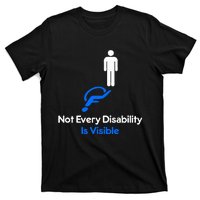 Invisible Disability Stick Figure With Wheelchair Shadow T-Shirt