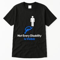 Invisible Disability Stick Figure With Wheelchair Shadow Tall T-Shirt