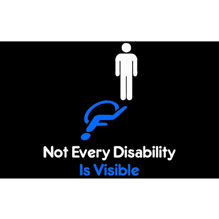 Invisible Disability Stick Figure With Wheelchair Shadow Bumper Sticker