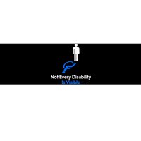 Invisible Disability Stick Figure With Wheelchair Shadow Bumper Sticker