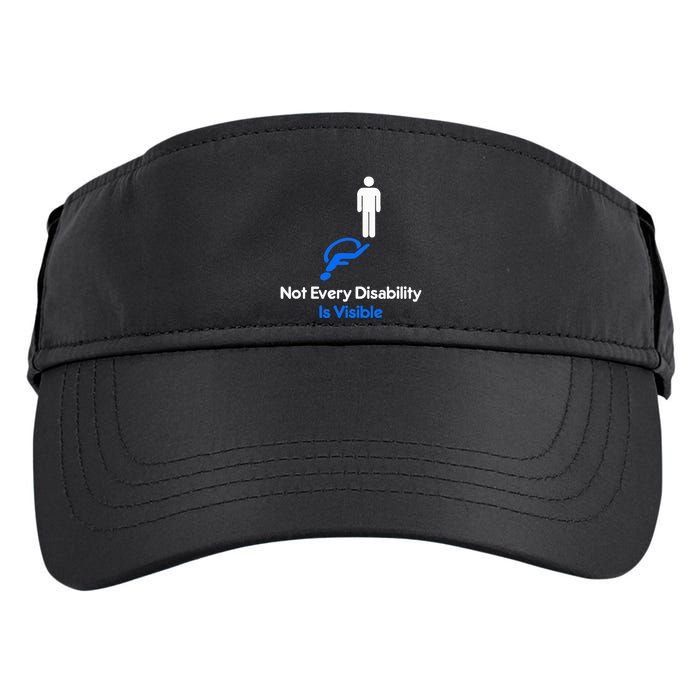 Invisible Disability Stick Figure With Wheelchair Shadow Adult Drive Performance Visor