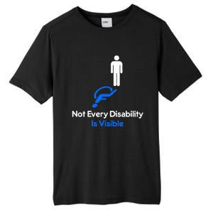 Invisible Disability Stick Figure With Wheelchair Shadow Tall Fusion ChromaSoft Performance T-Shirt