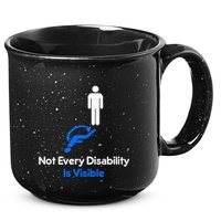 Invisible Disability Stick Figure With Wheelchair Shadow 15oz Campfire Ceramic Mug