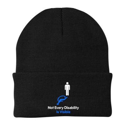 Invisible Disability Stick Figure With Wheelchair Shadow Beanie