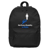Invisible Disability Stick Figure With Wheelchair Shadow 16 in Basic Backpack