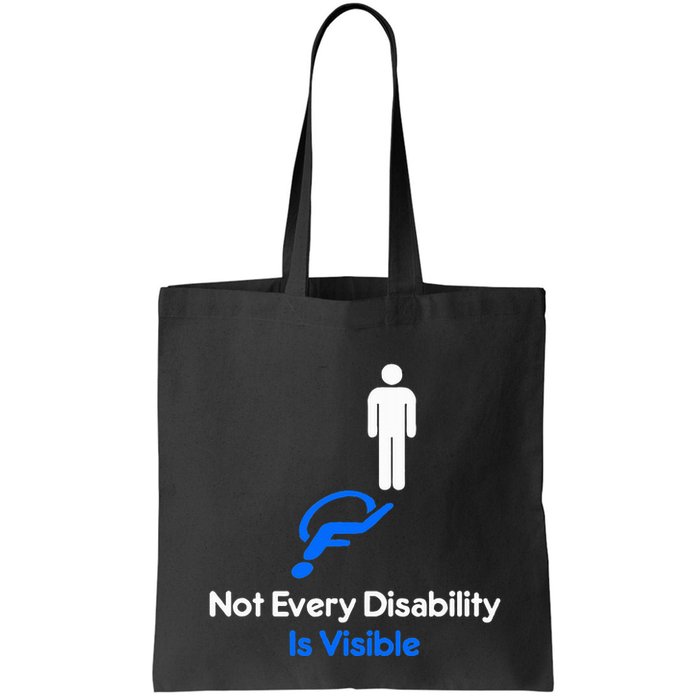 Invisible Disability Stick Figure With Wheelchair Shadow Bag