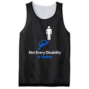 Invisible Disability Stick Figure With Wheelchair Shadow Mesh Reversible Basketball Jersey Tank