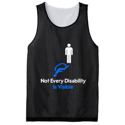 Invisible Disability Stick Figure With Wheelchair Shadow Mesh Reversible Basketball Jersey Tank