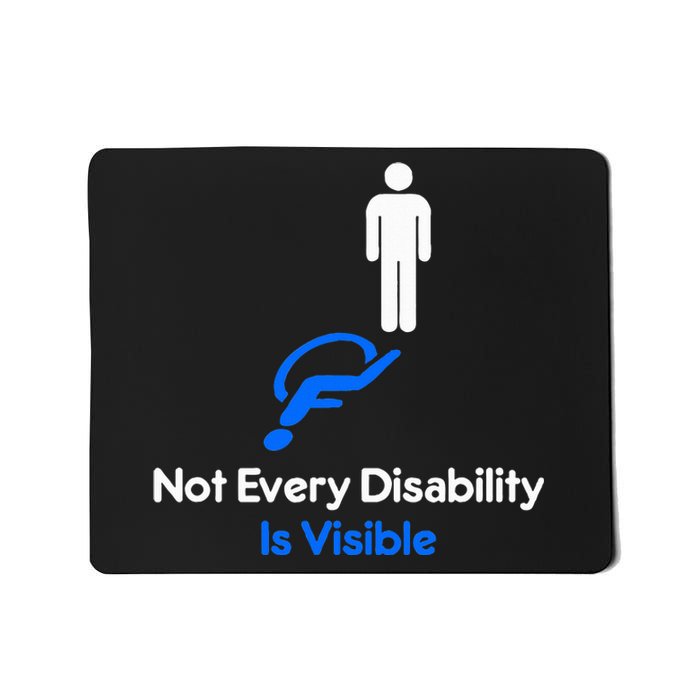 Invisible Disability Stick Figure With Wheelchair Shadow Mousepad