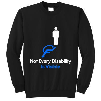 Invisible Disability Stick Figure With Wheelchair Shadow Tall Sweatshirt