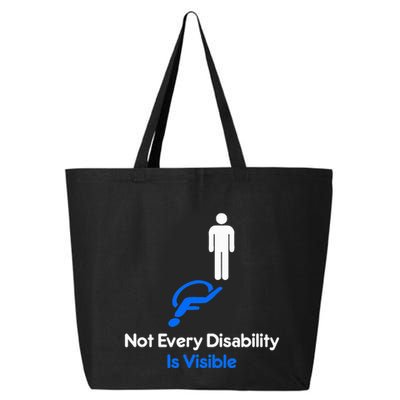 Invisible Disability Stick Figure With Wheelchair Shadow 25L Jumbo Tote