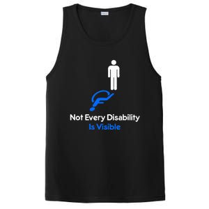 Invisible Disability Stick Figure With Wheelchair Shadow PosiCharge Competitor Tank