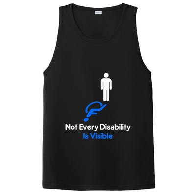 Invisible Disability Stick Figure With Wheelchair Shadow PosiCharge Competitor Tank