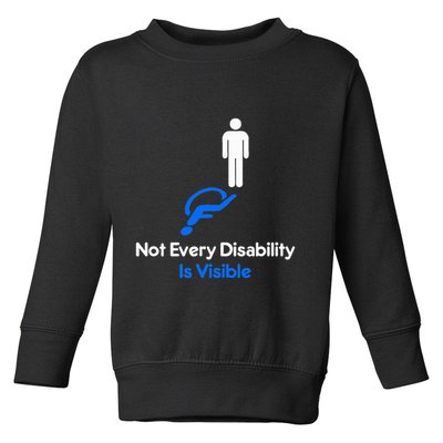 Invisible Disability Stick Figure With Wheelchair Shadow Toddler Sweatshirt
