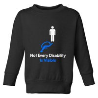 Invisible Disability Stick Figure With Wheelchair Shadow Toddler Sweatshirt