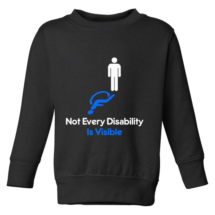 Invisible Disability Stick Figure With Wheelchair Shadow Toddler Sweatshirt