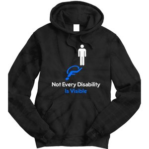 Invisible Disability Stick Figure With Wheelchair Shadow Tie Dye Hoodie