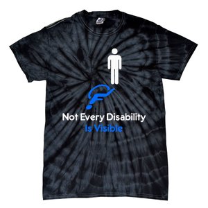 Invisible Disability Stick Figure With Wheelchair Shadow Tie-Dye T-Shirt