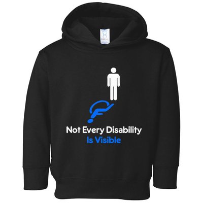 Invisible Disability Stick Figure With Wheelchair Shadow Toddler Hoodie