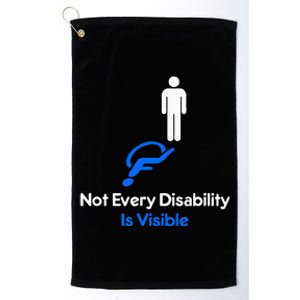 Invisible Disability Stick Figure With Wheelchair Shadow Platinum Collection Golf Towel