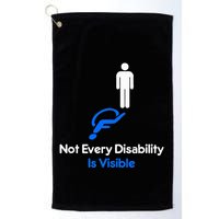 Invisible Disability Stick Figure With Wheelchair Shadow Golf Towel