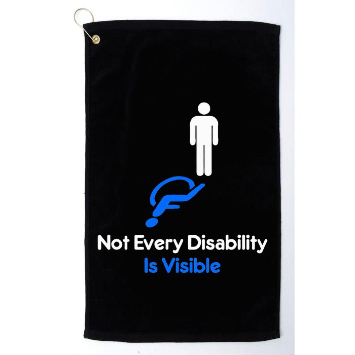 Invisible Disability Stick Figure With Wheelchair Shadow Golf Towel
