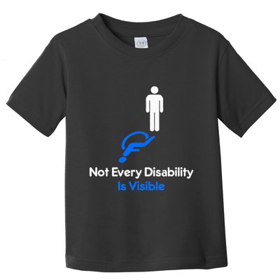 Invisible Disability Stick Figure With Wheelchair Shadow Toddler T-Shirt