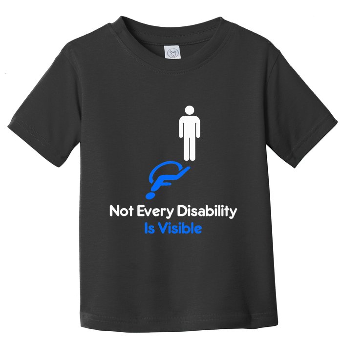 Invisible Disability Stick Figure With Wheelchair Shadow Toddler T-Shirt