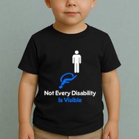 Invisible Disability Stick Figure With Wheelchair Shadow Toddler T-Shirt