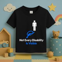 Invisible Disability Stick Figure With Wheelchair Shadow Toddler T-Shirt