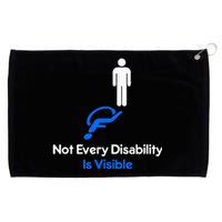 Invisible Disability Stick Figure With Wheelchair Shadow Grommeted Golf Towel