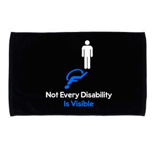 Invisible Disability Stick Figure With Wheelchair Shadow Microfiber Hand Towel