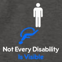 Invisible Disability Stick Figure With Wheelchair Shadow Vector Backpack