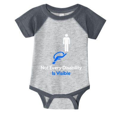Invisible Disability Stick Figure With Wheelchair Shadow Infant Baby Jersey Bodysuit