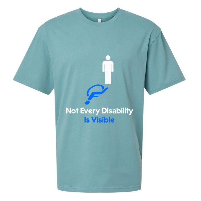 Invisible Disability Stick Figure With Wheelchair Shadow Sueded Cloud Jersey T-Shirt