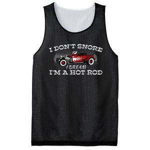 I Don't Snore I Dream I'm a Hot Rod Muscle Car Lovers Gift  Mesh Reversible Basketball Jersey Tank