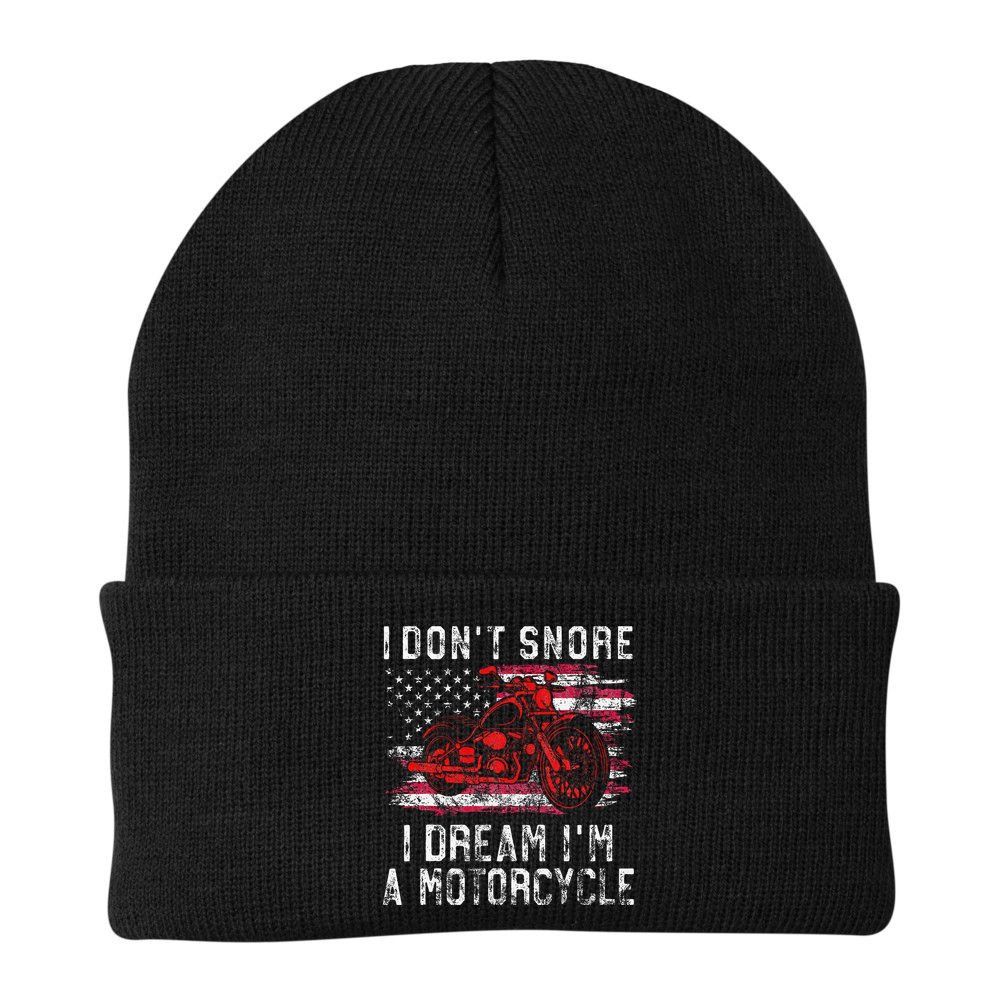 I DonT Snore I Dream IM A Motorcycle Club Snoring Biker Beanie