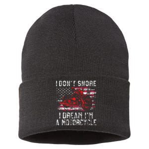 I DonT Snore I Dream IM A Motorcycle Club Snoring Biker Sustainable Knit Beanie