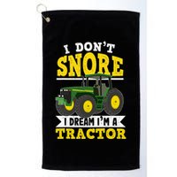 I don't snore I dream I am a tractor gift idea for farmer  Golf Towel