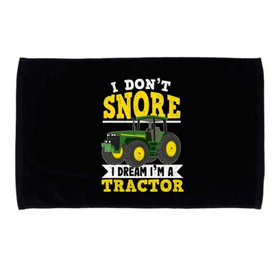 I don't snore I dream I am a tractor gift idea for farmer  Microfiber Hand Towel