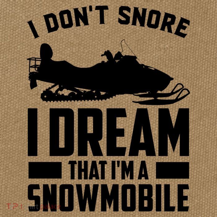 I Don't Snore I Dream That I'm A Snowmobile Cotton Canvas Backpack